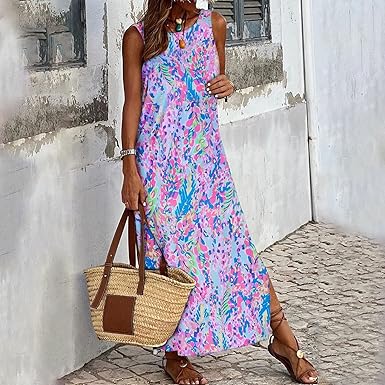 Abigail | Abito Stampato con Spacco da Donna - Image 3