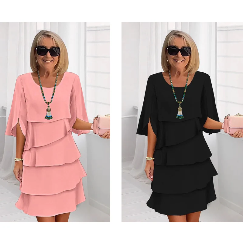 Abito a Strati Chic con Maniche a Palloncino per Donna - Image 17