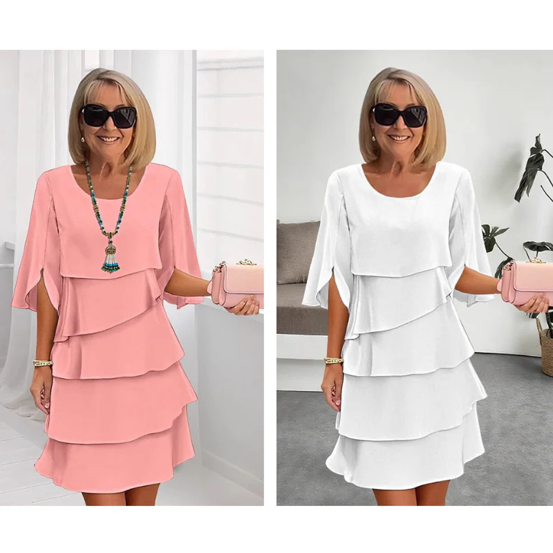 Abito a Strati Chic con Maniche a Palloncino per Donna - Image 18