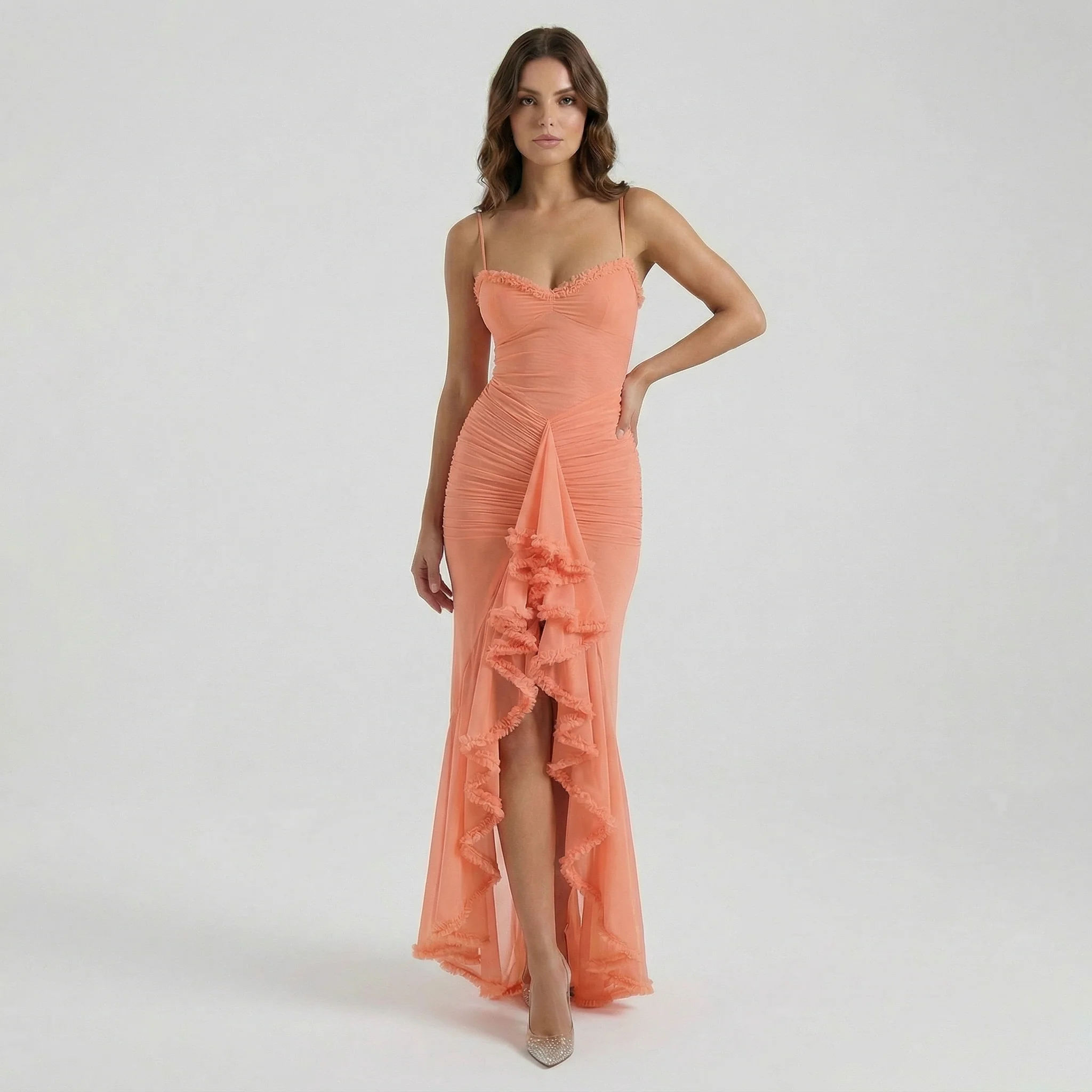 Abito Maxi Elegante da Donna con Spacco – Vestito Lungo Estivo Fluido - Image 3