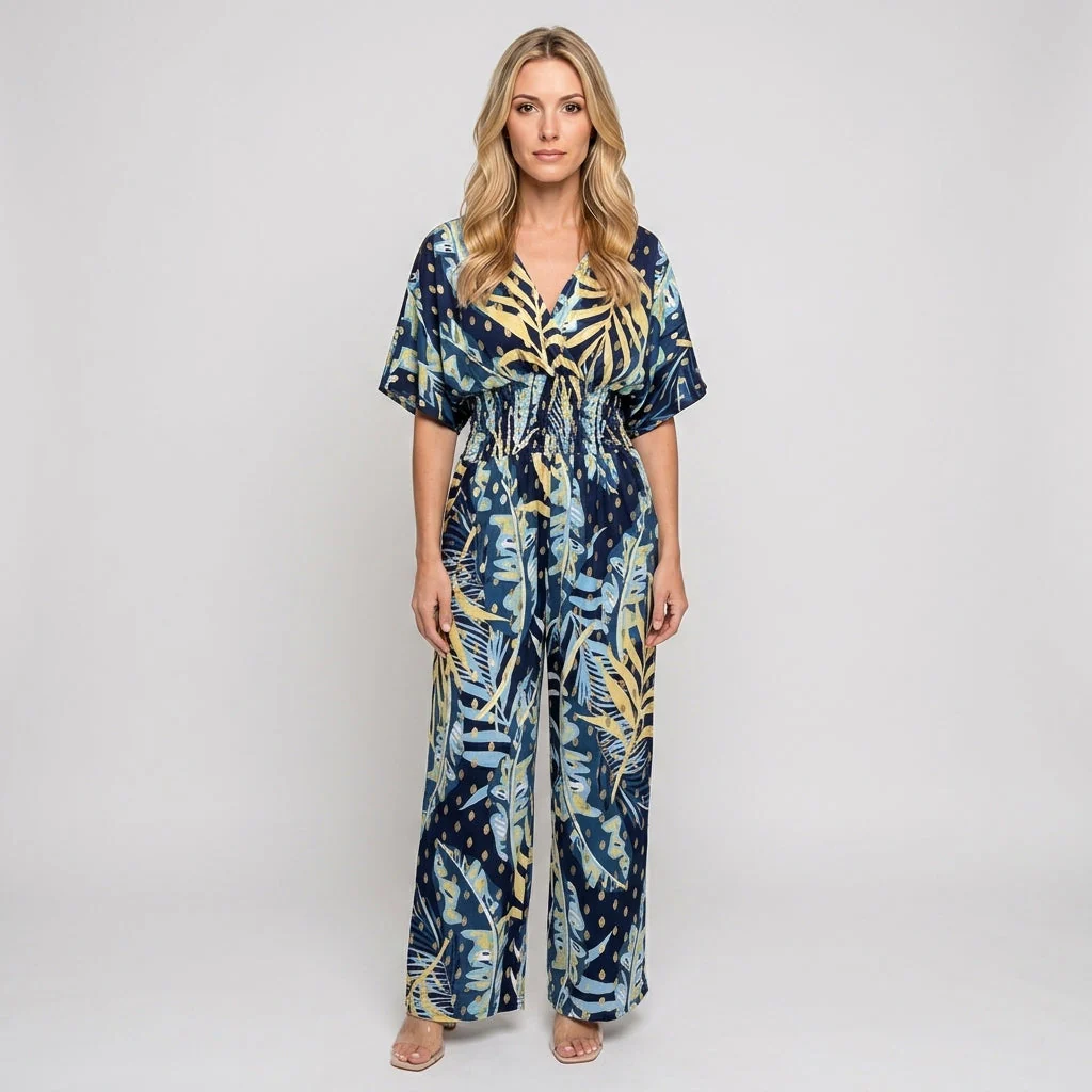 Abito Maxi Tropicale con Scollo a V e Vestibilità Ampia - Image 2