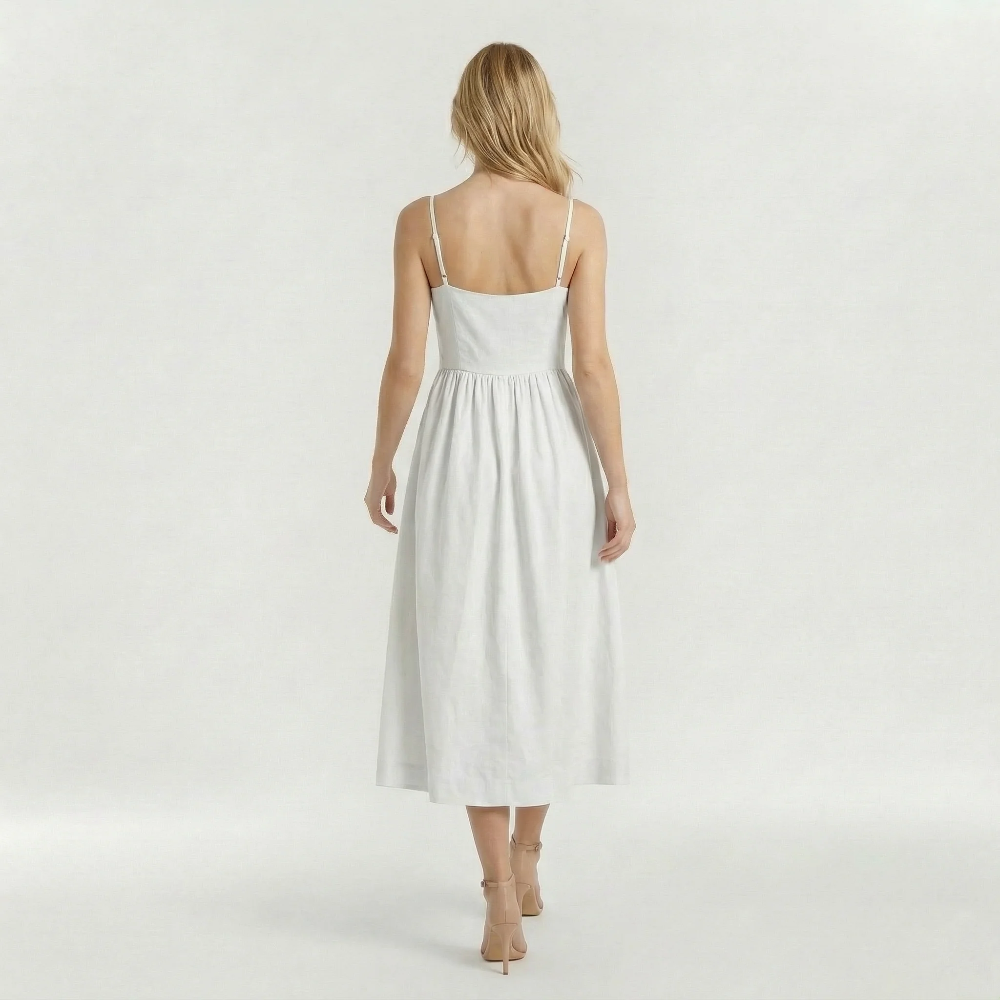 Abito midi A-line da donna stile ascot per invitata matrimonio - Image 6