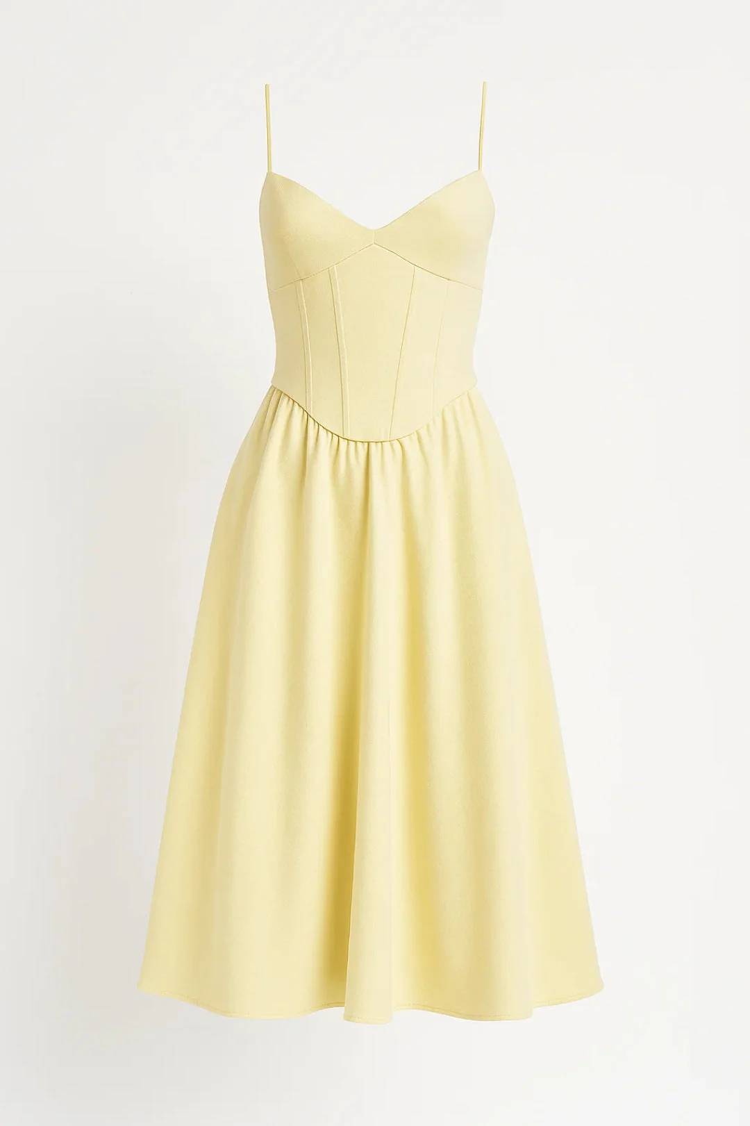 Abito Midi Donna - Bustier Taglio Svasato Bretelle | Romantico - Image 5
