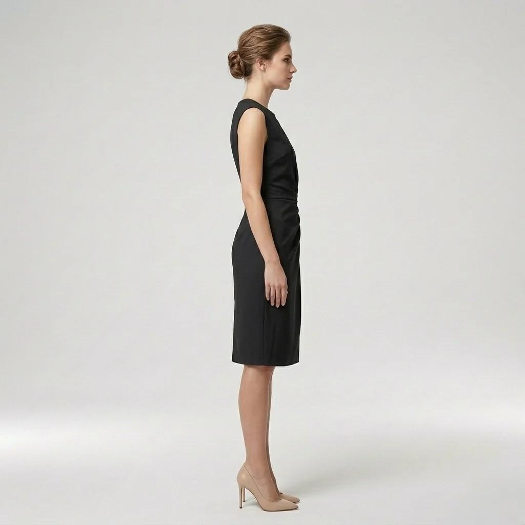 Abito Midi Elegante da Donna Senza Maniche – Vestito Slim Fit Raffinato - Image 11