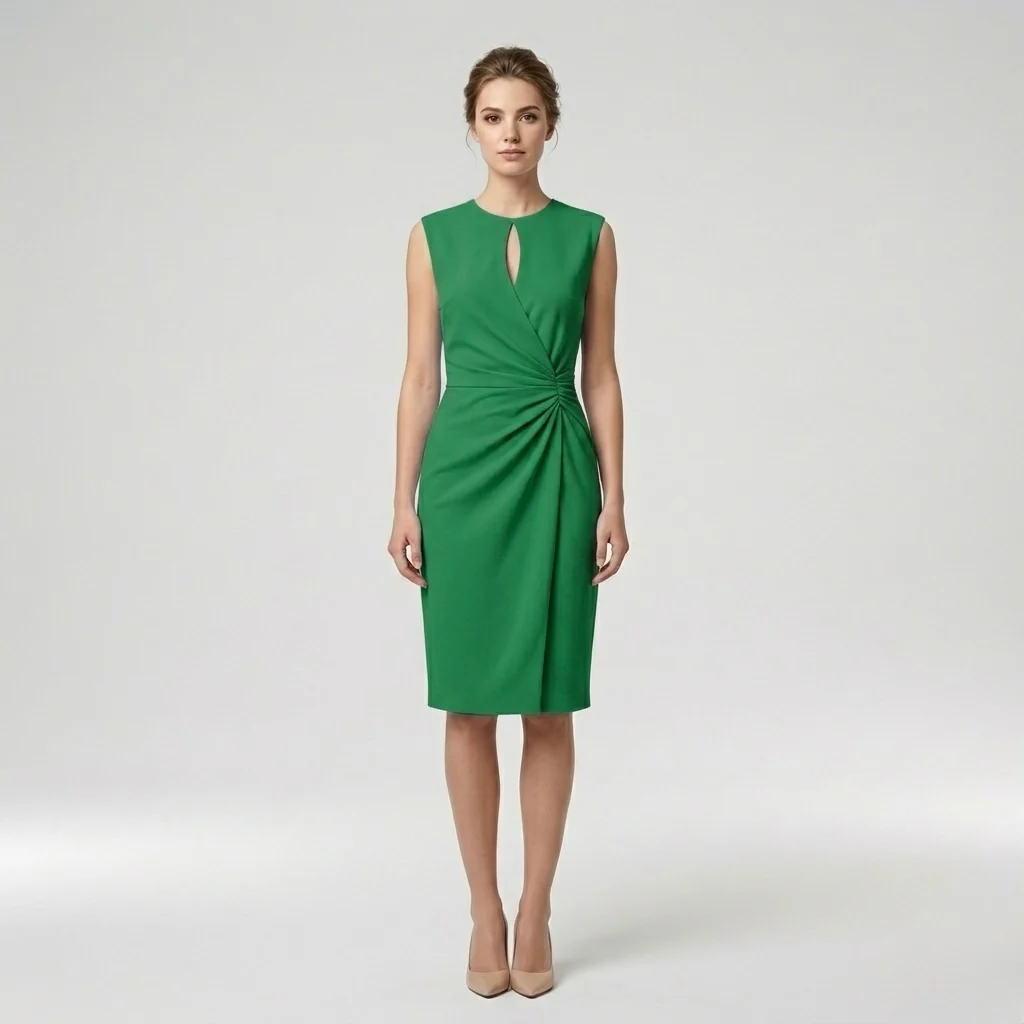 Abito Midi Elegante da Donna Senza Maniche – Vestito Slim Fit Raffinato - Image 4