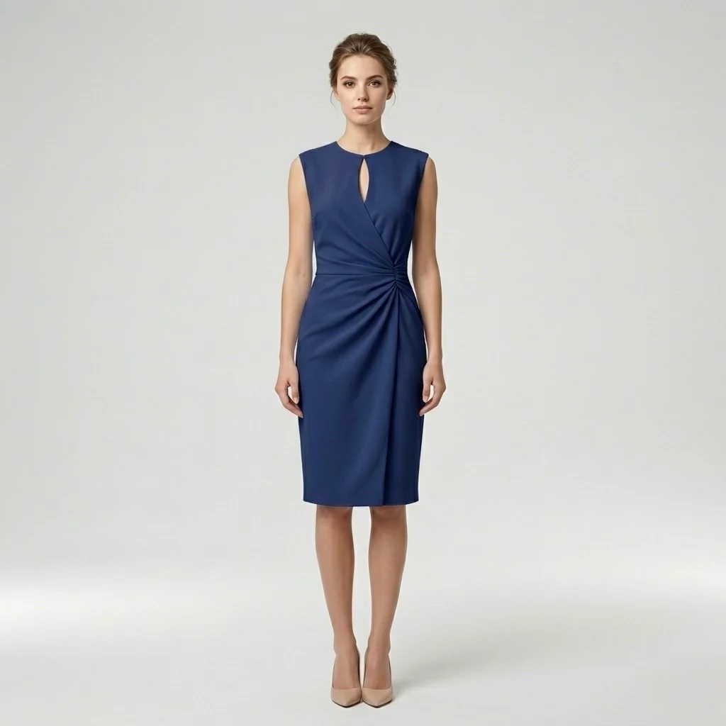 Abito Midi Elegante da Donna Senza Maniche – Vestito Slim Fit Raffinato - Image 6