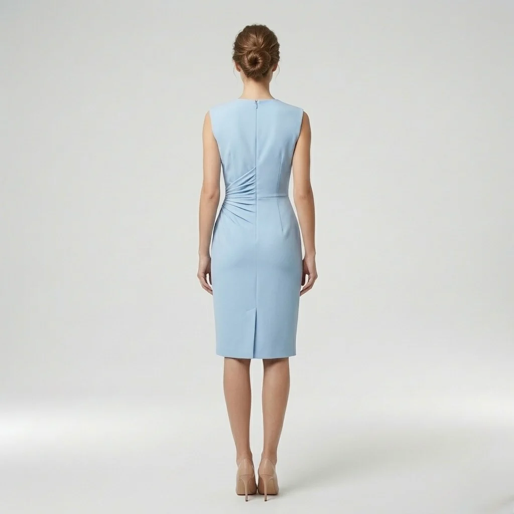 Abito Midi Elegante da Donna Senza Maniche – Vestito Slim Fit Raffinato - Image 8
