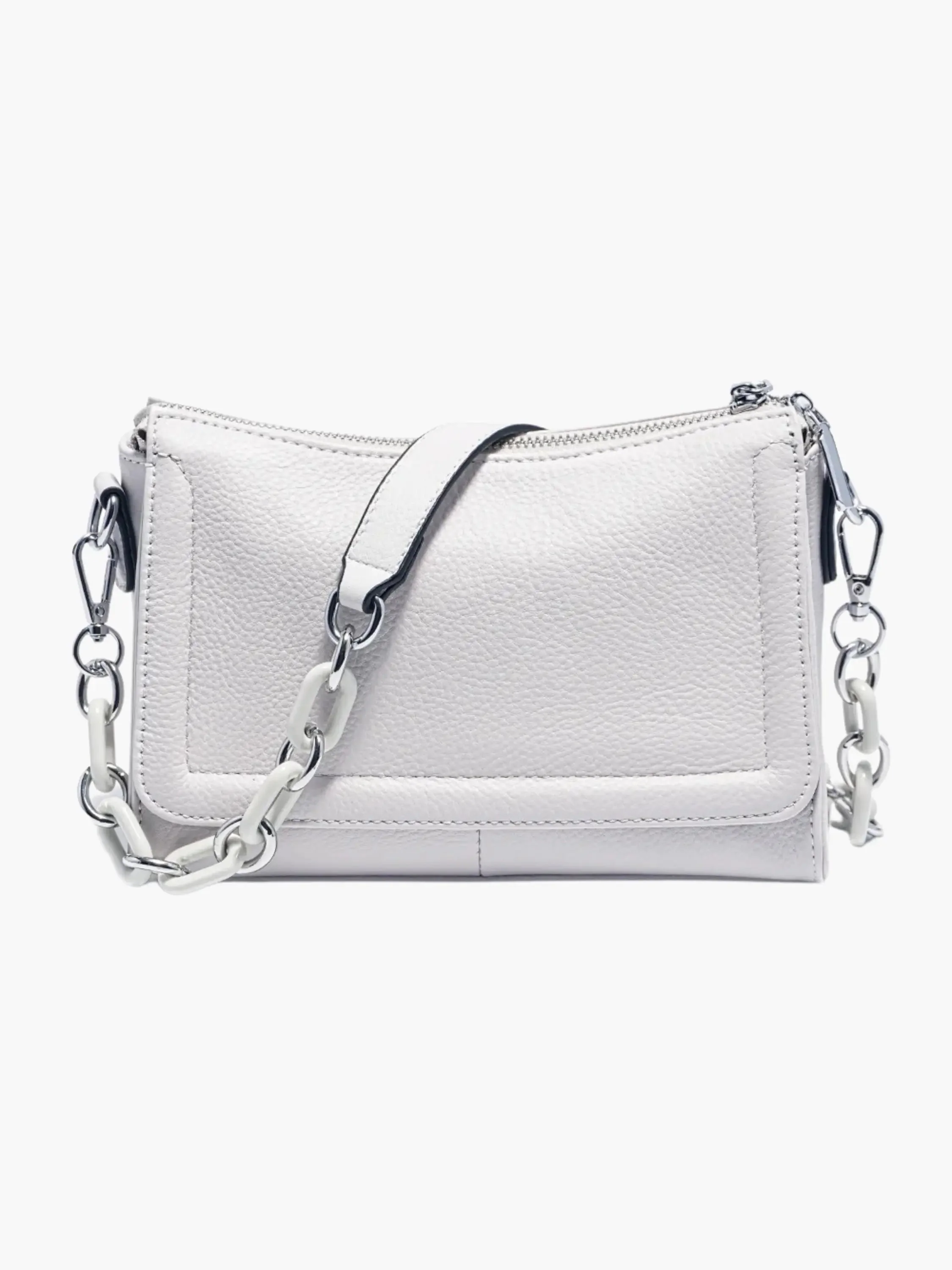 Ada | Borsa a tracolla in pelle bianca elegante