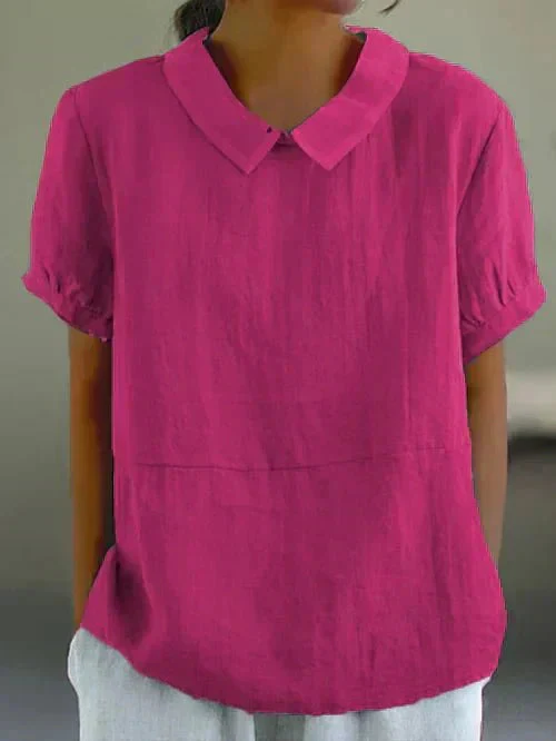 Blusa con colletto Peter Pan e vestibilità morbida - Image 6