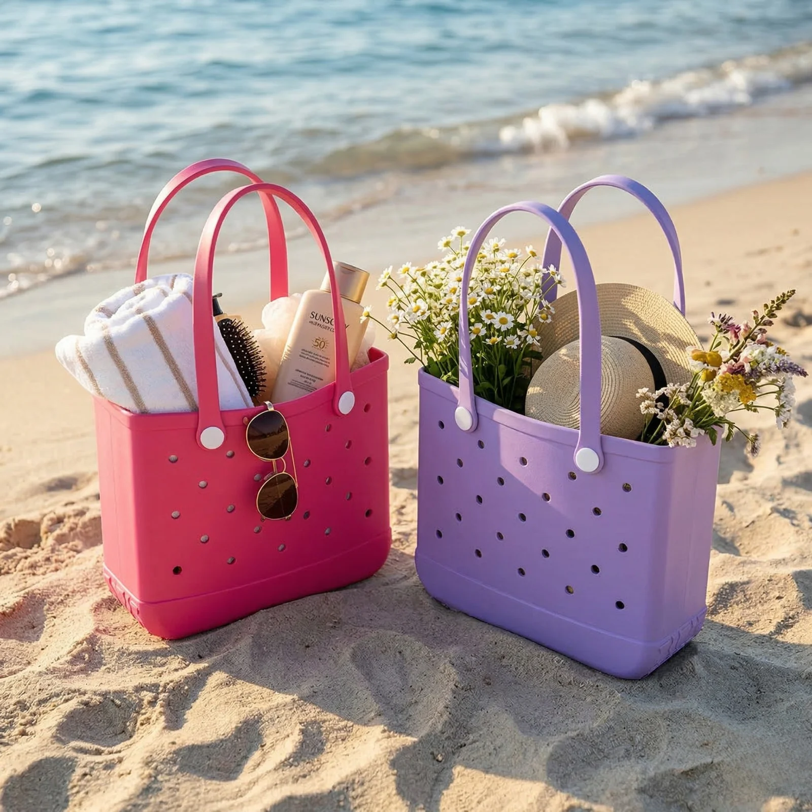 Borsa da Spiaggia in EVA - Impermeabile e Ventilata con Fori di Drenaggio - Image 5