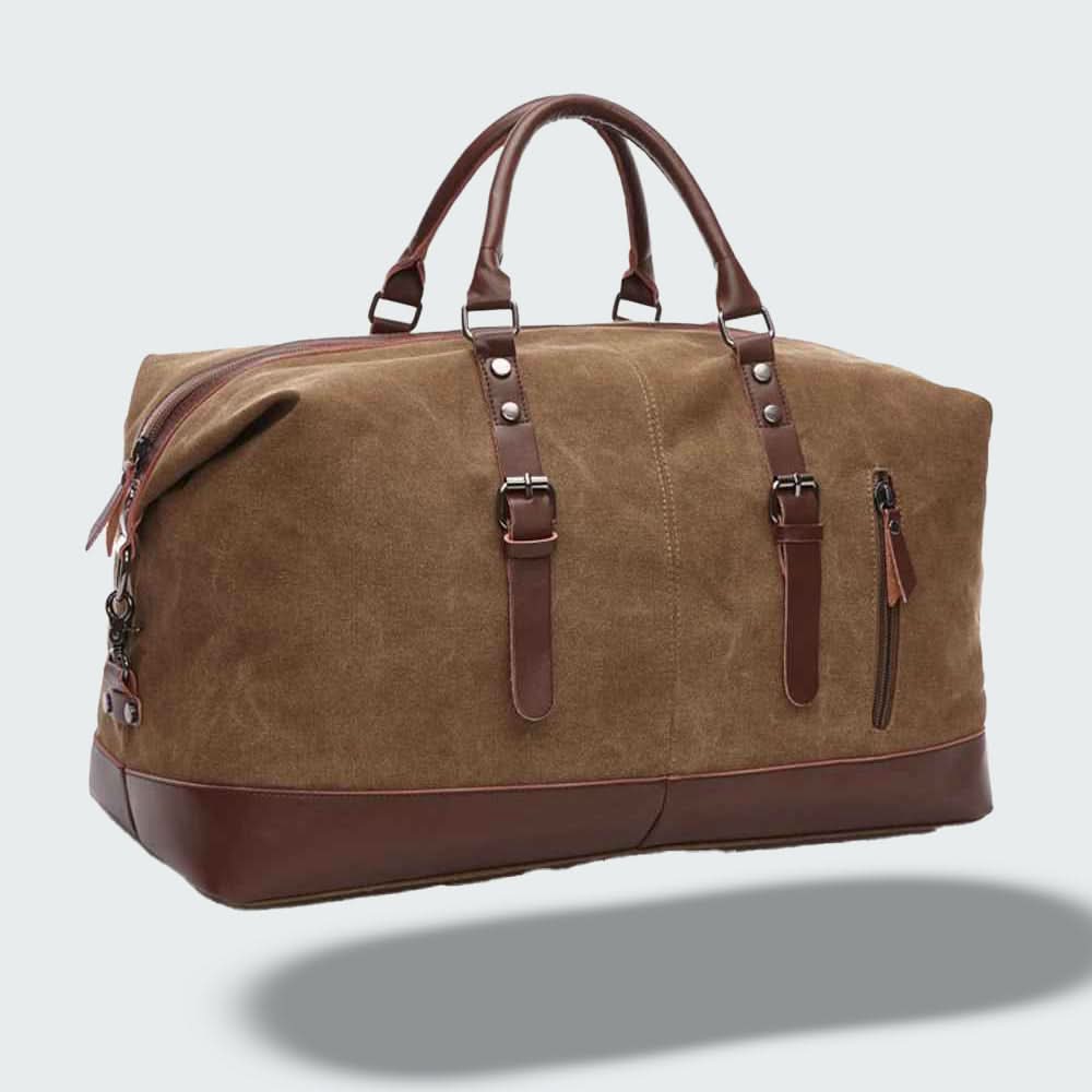 Borsa da Viaggio in Pelle per Uomo - Design Resistente in Tela per il Weekend - Image 3