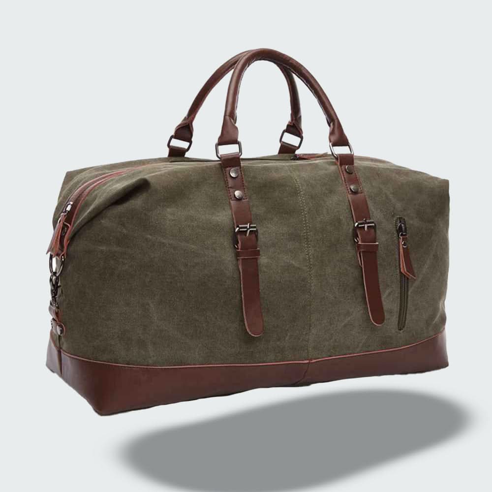 Borsa da Viaggio in Pelle per Uomo - Design Resistente in Tela per il Weekend - Image 5