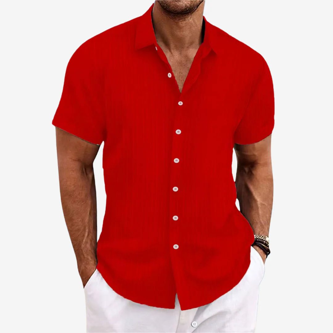 Camicia in misto lino da uomo - Image 7