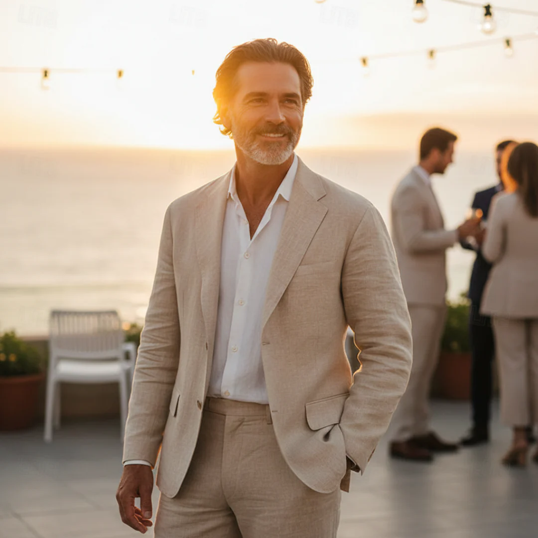 Completo in Lino da Uomo | Blazer e Pantaloni - Image 6