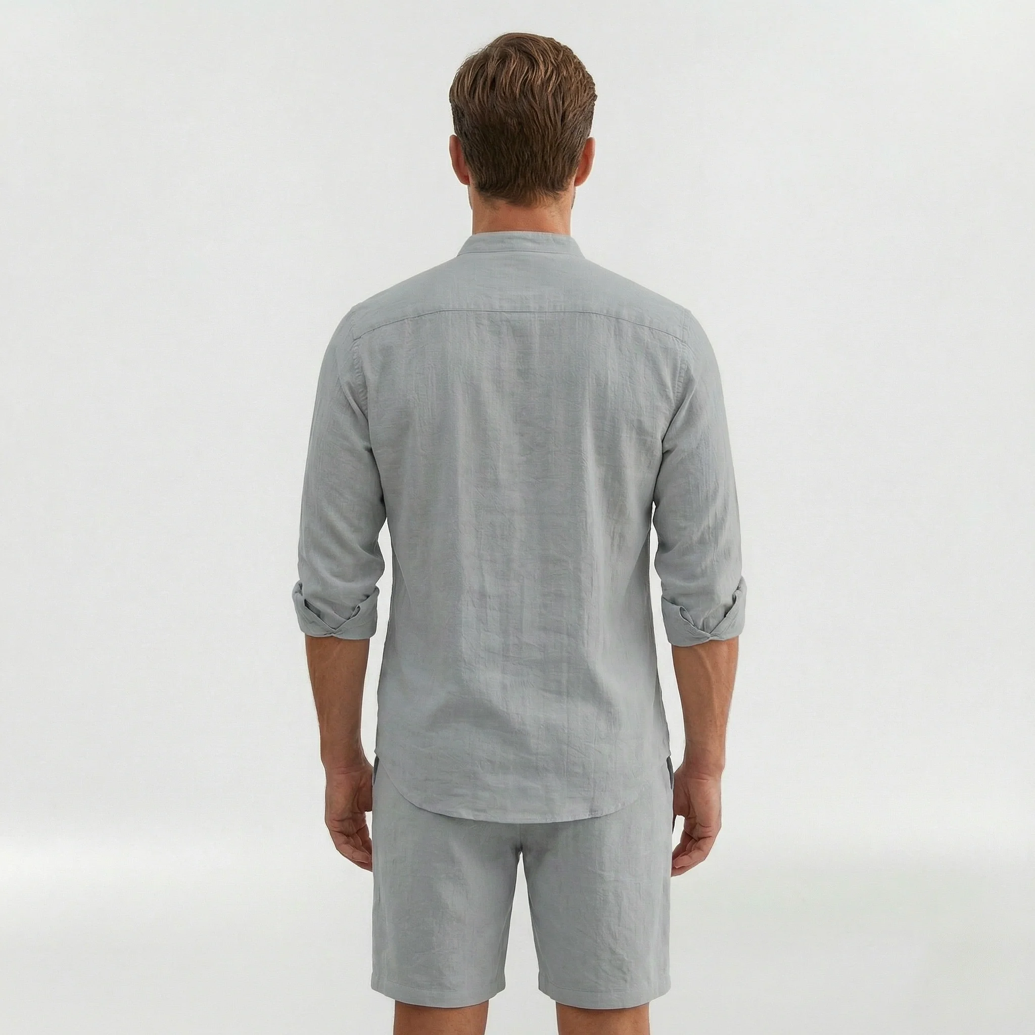 Completo uomo camicia e shorts relaxed fit per uno stile casual estivo - Image 7