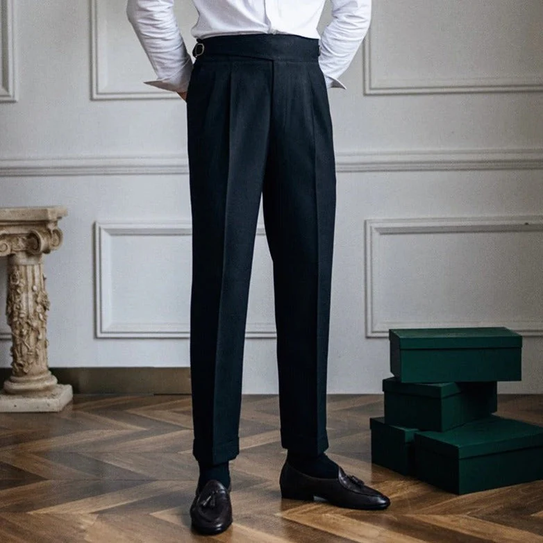Elegante Pantalone Uomo Classico Piega Regolatori Laterali - Image 3