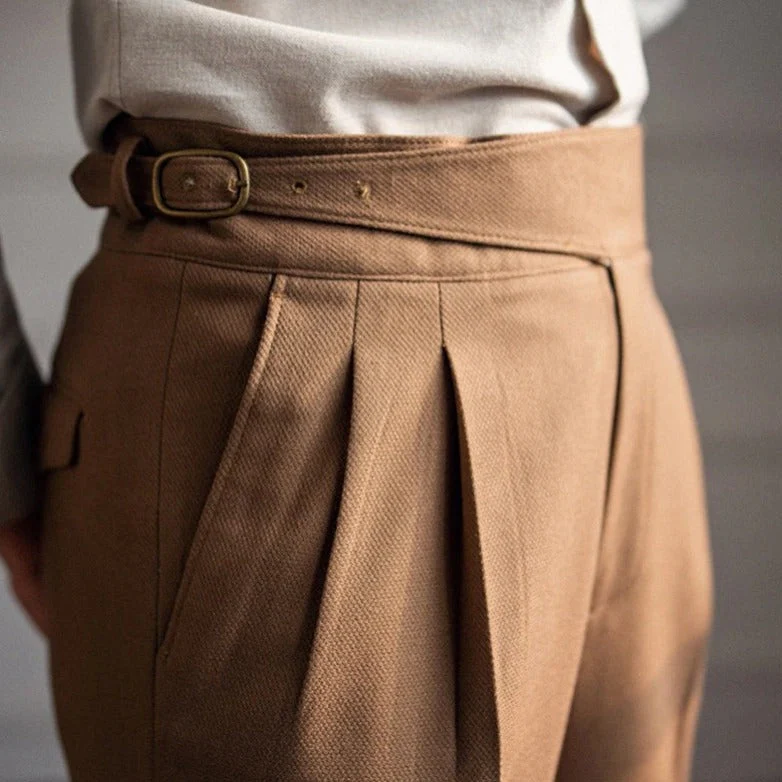 Elegante Pantalone Uomo Classico Piega Regolatori Laterali - Image 9