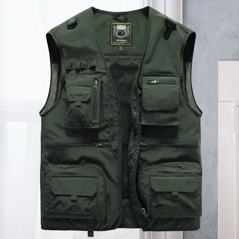 Gilet Estivo Multitasche Leggero da Uomo - Giacca Senza Maniche Traspirante - Image 14