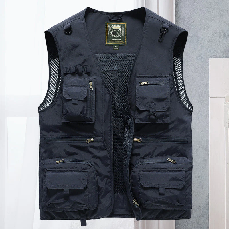 Gilet Estivo Multitasche Leggero da Uomo - Giacca Senza Maniche Traspirante - Image 15