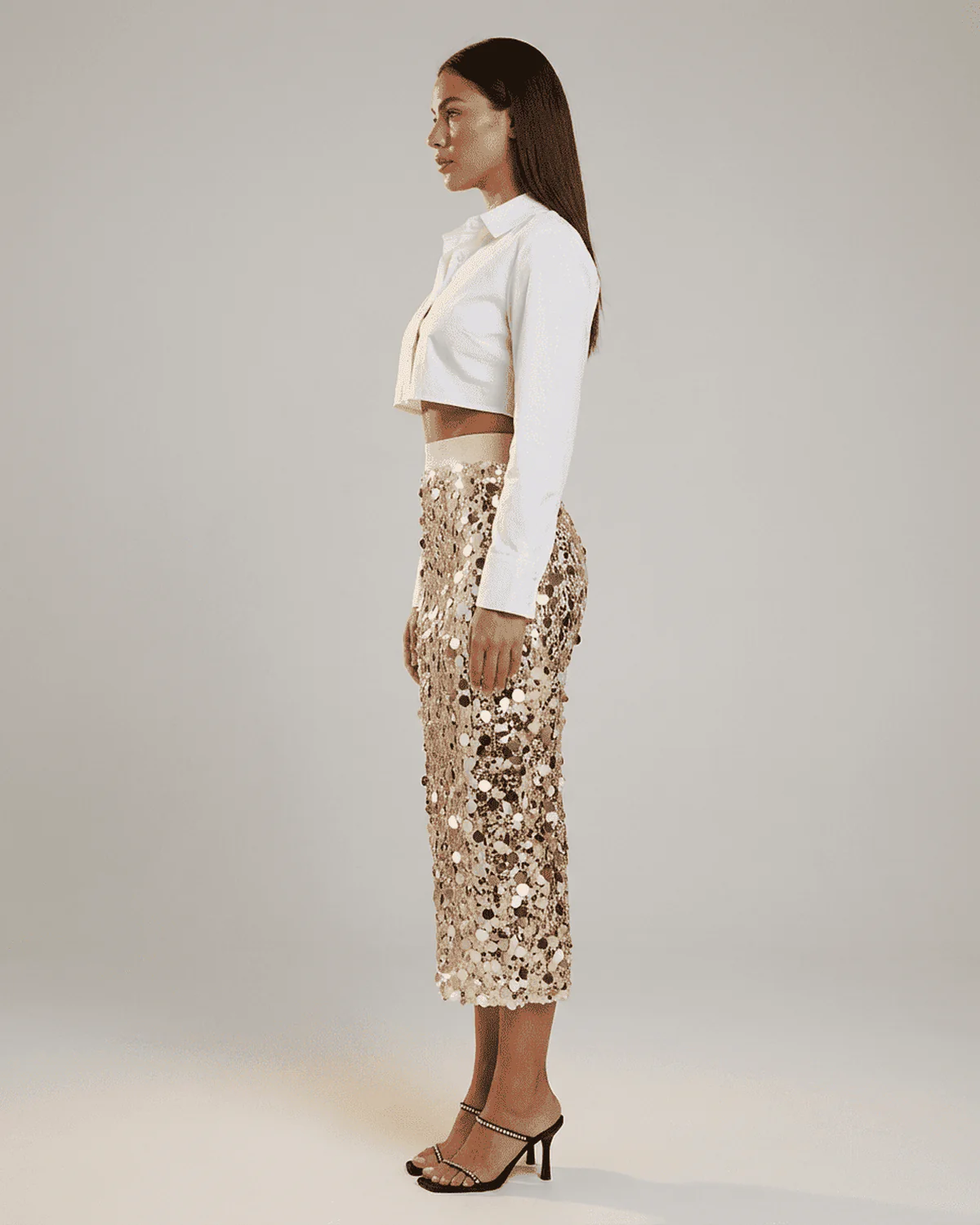 Gonna Midi Aureline con Paillettes - Image 3