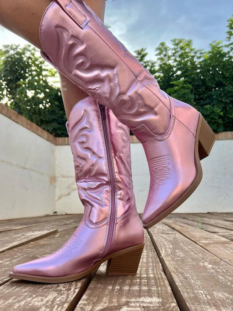 Gracie | Stivali Cowboy Metallici Eleganti da Donna - Image 10