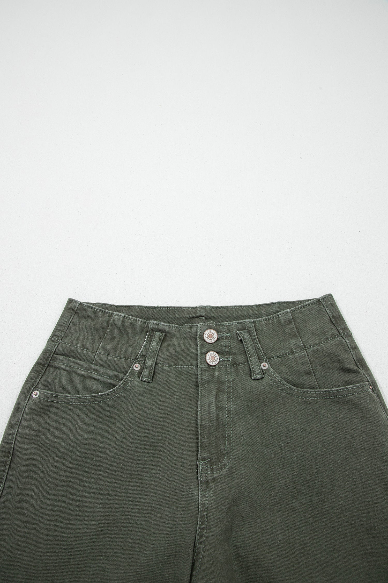 Jeans a zampa a vita alta con 2 bottoni - Image 11