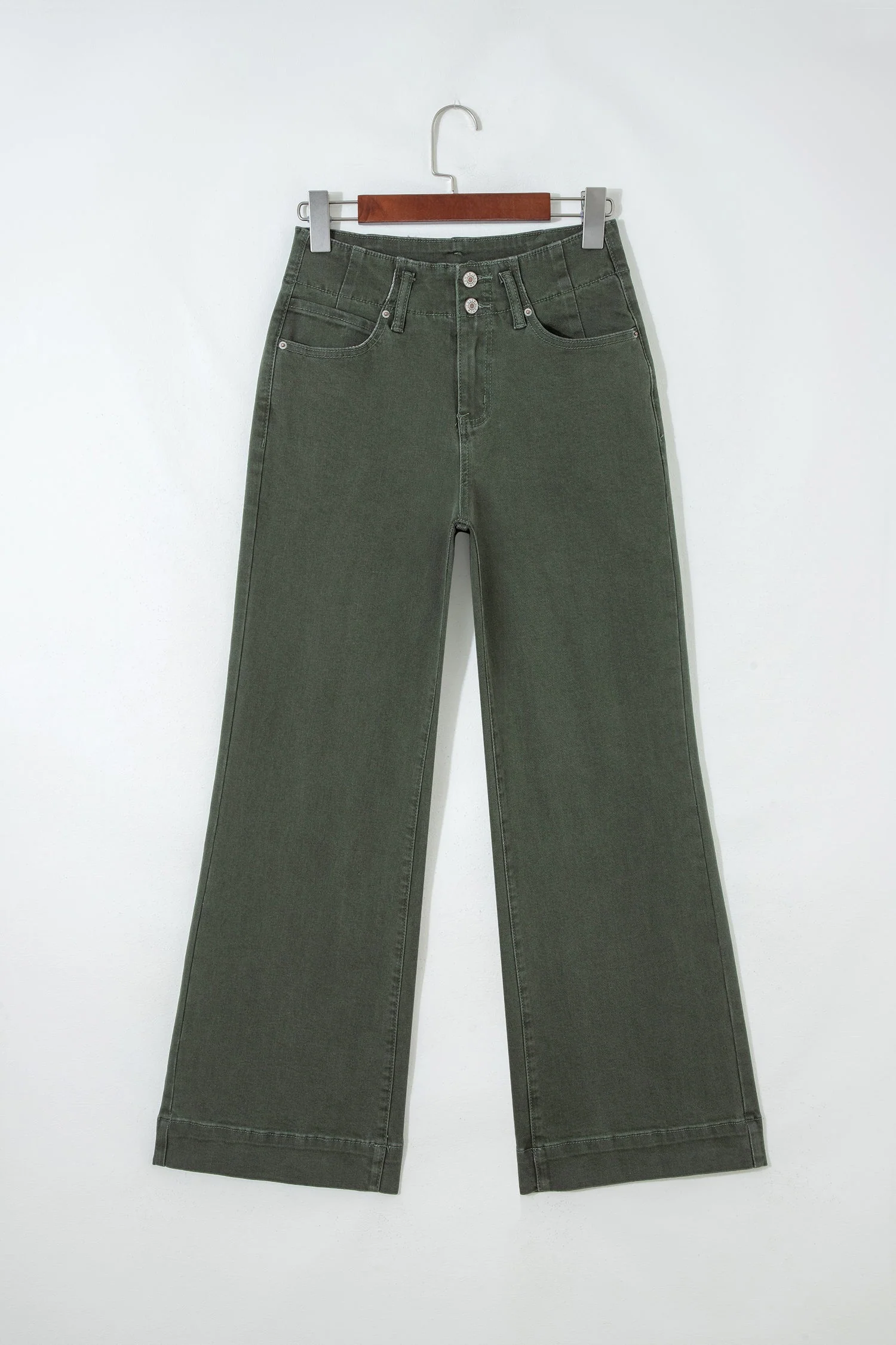 Jeans a zampa a vita alta con 2 bottoni - Image 17