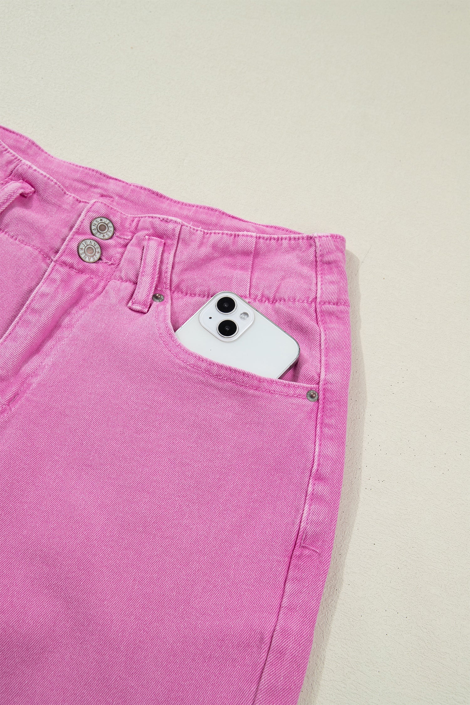 Jeans a zampa a vita alta con 2 bottoni - Image 23