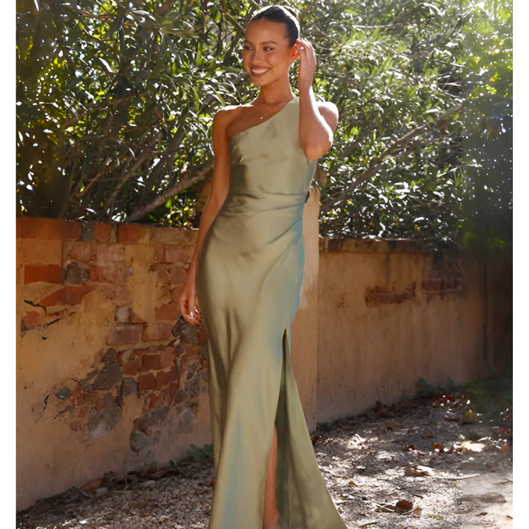 Jocelynn | Abito Lungo Elegante Asimmetrico da Donna - Image 2