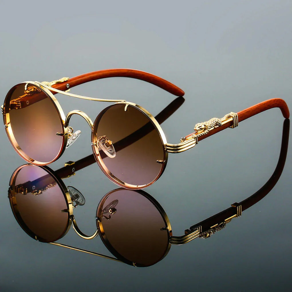 Occhiali da Sole Vintage a Doppio Ponte - Stile Retrò e Protezione Moderna - Image 3