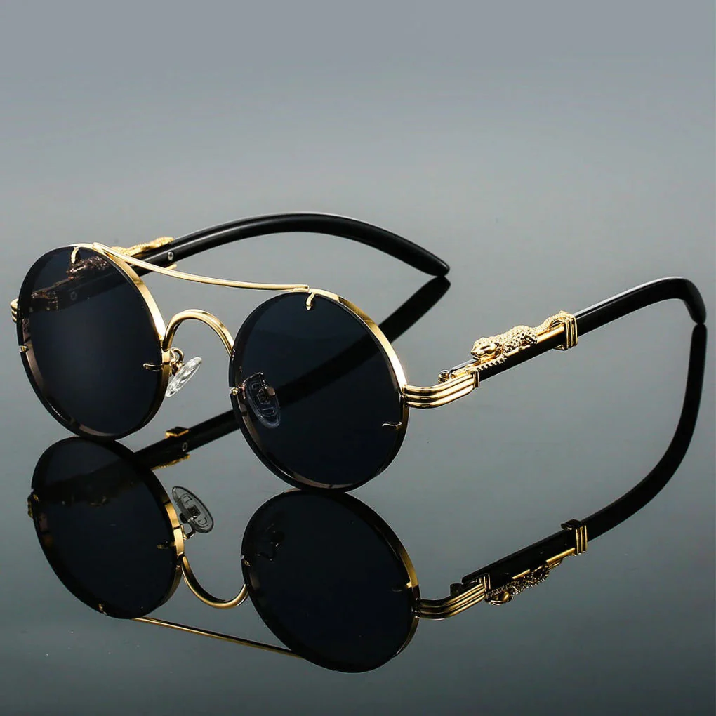 Occhiali da Sole Vintage a Doppio Ponte - Stile Retrò e Protezione Moderna - Image 5