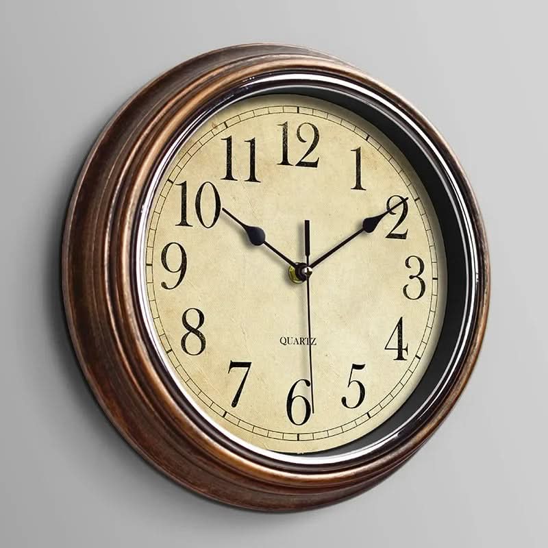 Orologio da Parete Classico - Meccanismo Silenzioso - 30 cm Finitura Marrone