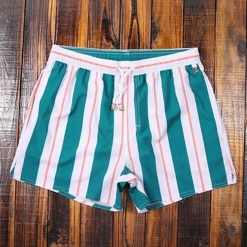 Pantaloncini da Bagno da Uomo – Design a Righe ad Asciugatura Rapida - Image 10