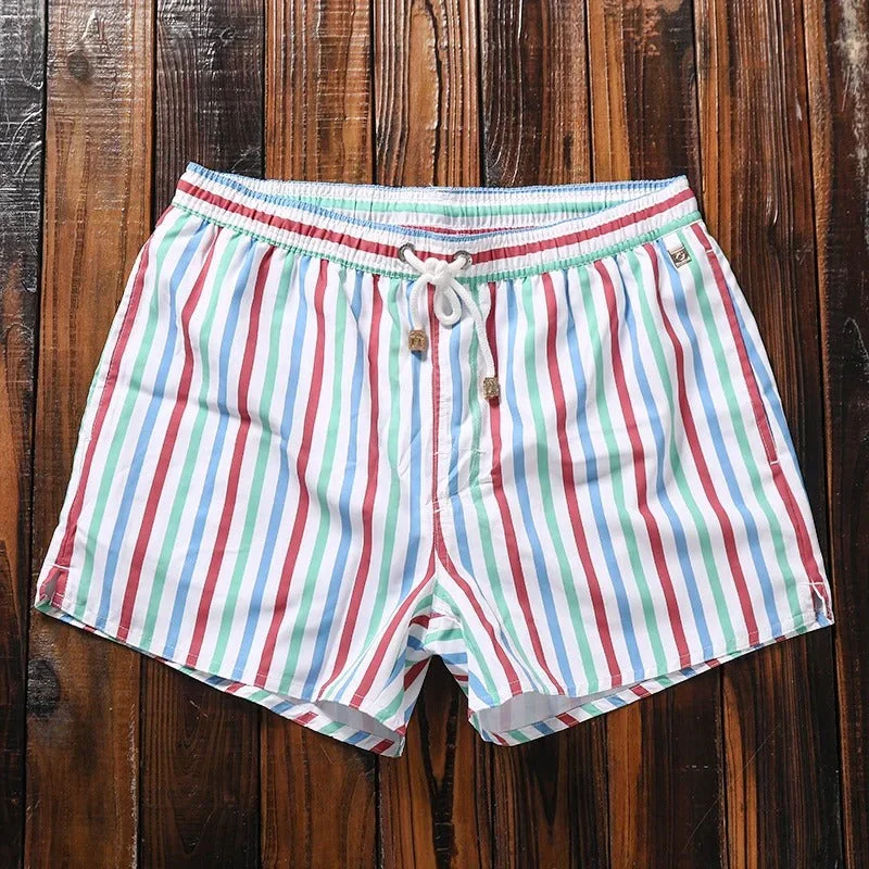 Pantaloncini da Bagno da Uomo – Design a Righe ad Asciugatura Rapida - Image 14