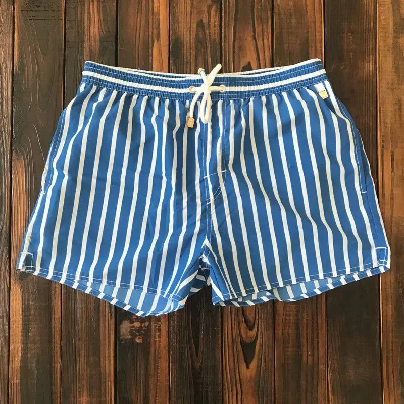 Pantaloncini da Bagno da Uomo – Design a Righe ad Asciugatura Rapida - Image 4