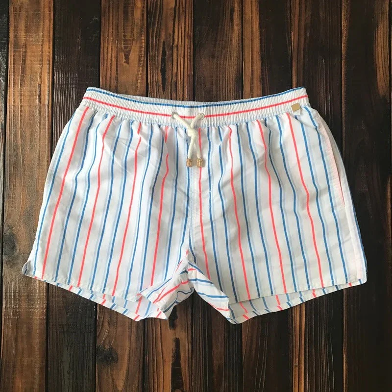 Pantaloncini da Bagno da Uomo – Design a Righe ad Asciugatura Rapida - Image 5