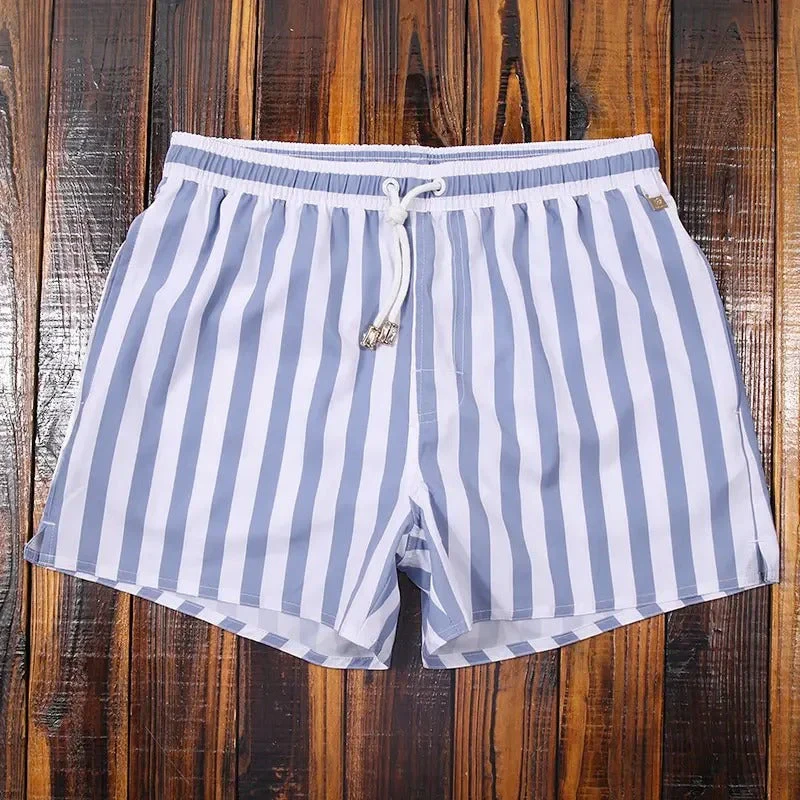 Pantaloncini da Bagno da Uomo – Design a Righe ad Asciugatura Rapida - Image 9