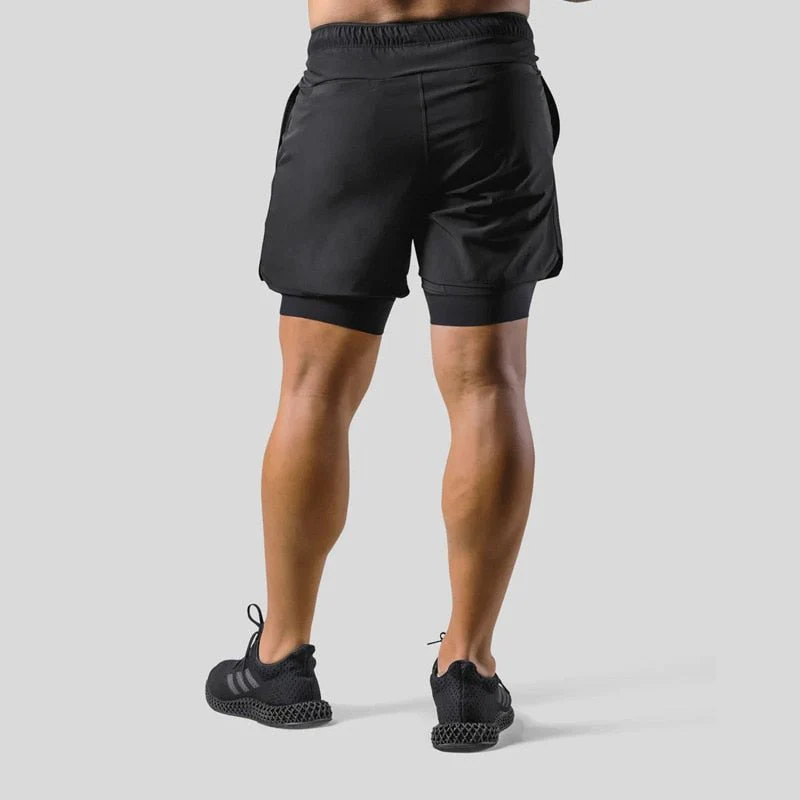 Pantaloncini da Palestra da Uomo – Design 2-in-1 con Fodera a Compressione - Image 4