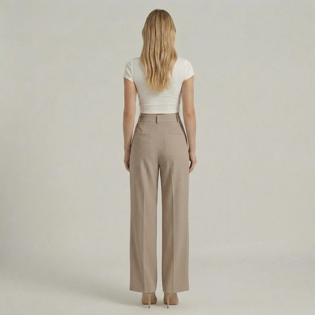 Pantaloni Eleganti da Donna a Gamba Larga – Pantaloni Vita Alta Casual Chic - Image 12