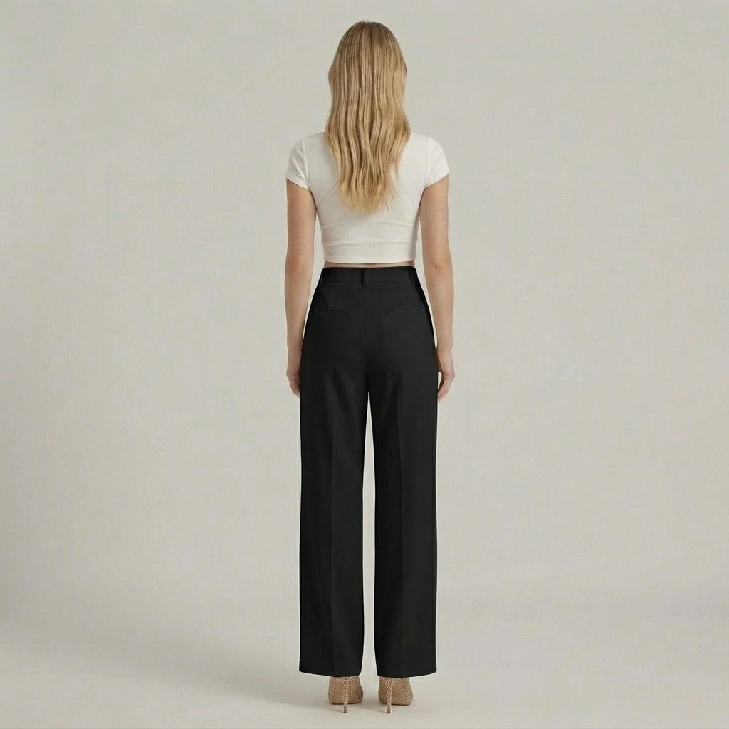Pantaloni Eleganti da Donna a Gamba Larga – Pantaloni Vita Alta Casual Chic - Image 14