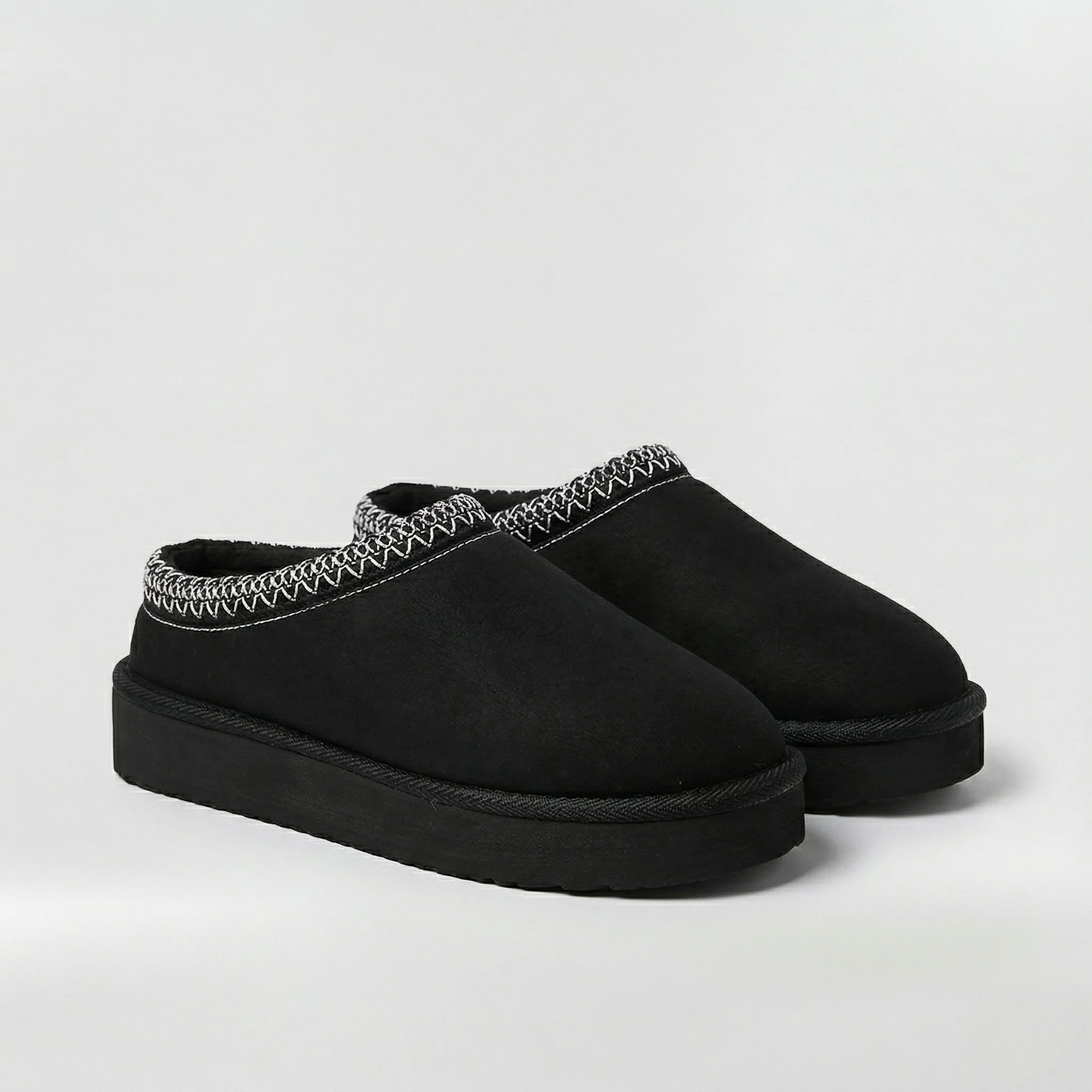 Pantofole Donna Invernali con Suola Platform Scarpe Casa Calde Stile Ciabatte Casual
