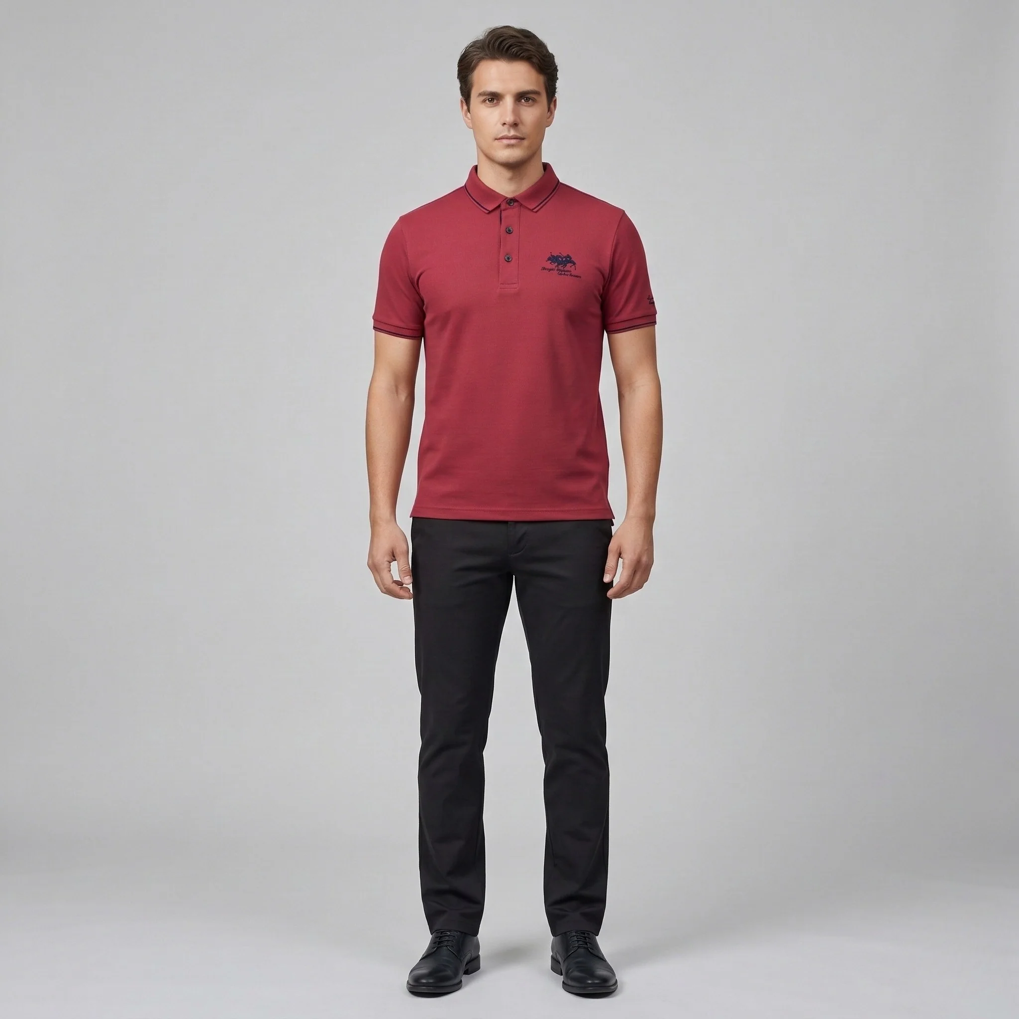 Polo uomo in cotone manica corta con colletto e bottoni maglia polo casual uomo