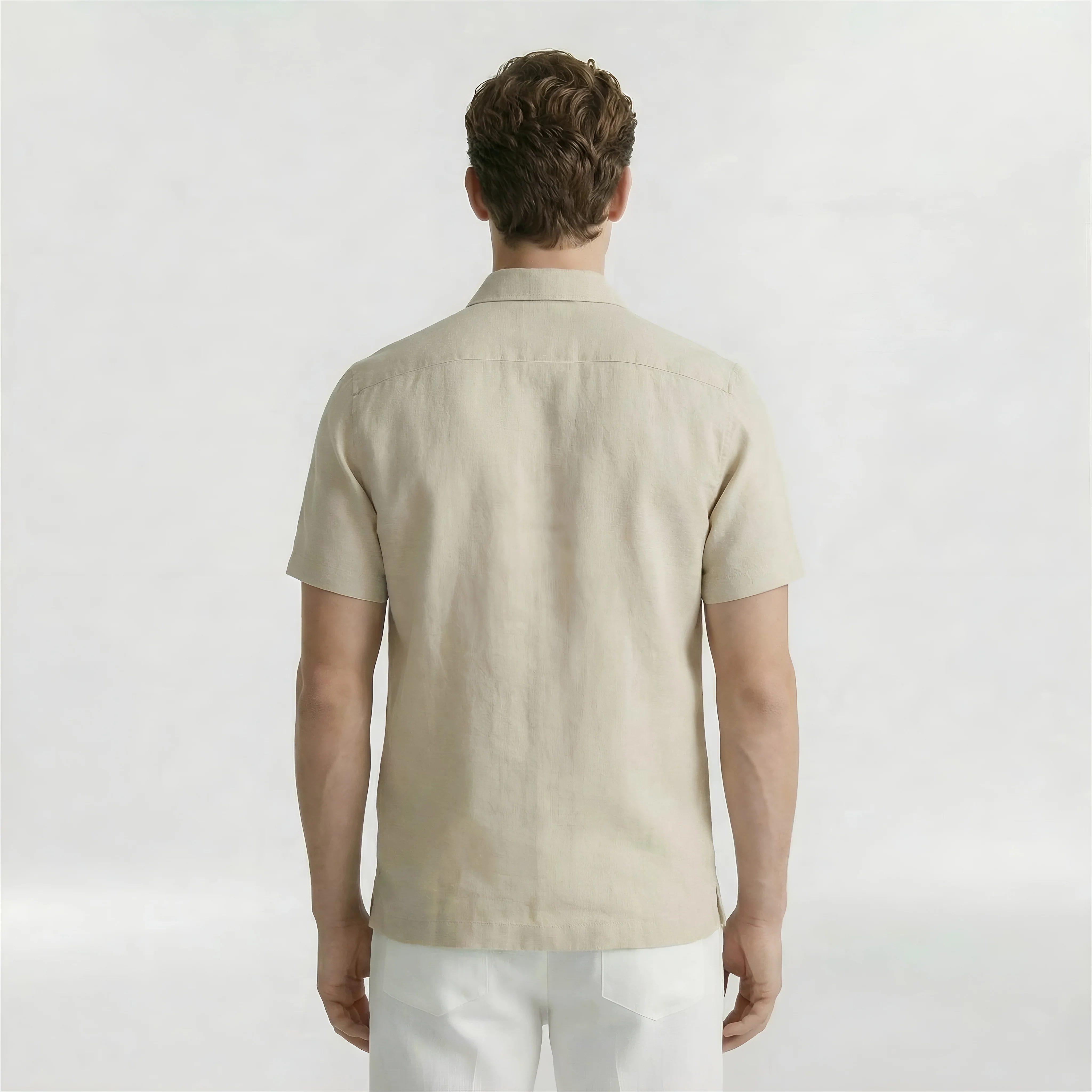 Polo Uomo Maniche Corte in Cotone Maglia Polo Casual con Colletto Bottoni Uomo - Image 3