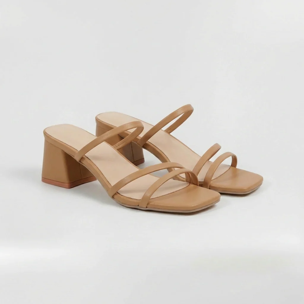 Sandali con tacco medio da donna con cinturini per uso estivo (Copy) - Image 3