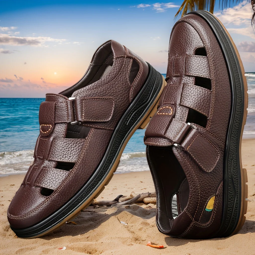 Sandali da pescatore in pelle da uomo – Eleganti e traspiranti - Image 10