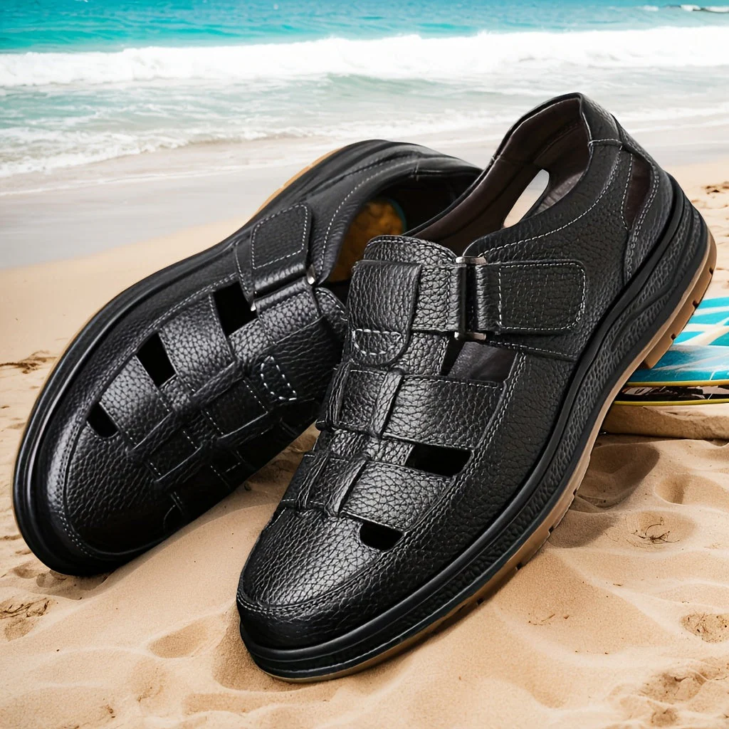 Sandali da pescatore in pelle da uomo – Eleganti e traspiranti - Image 3