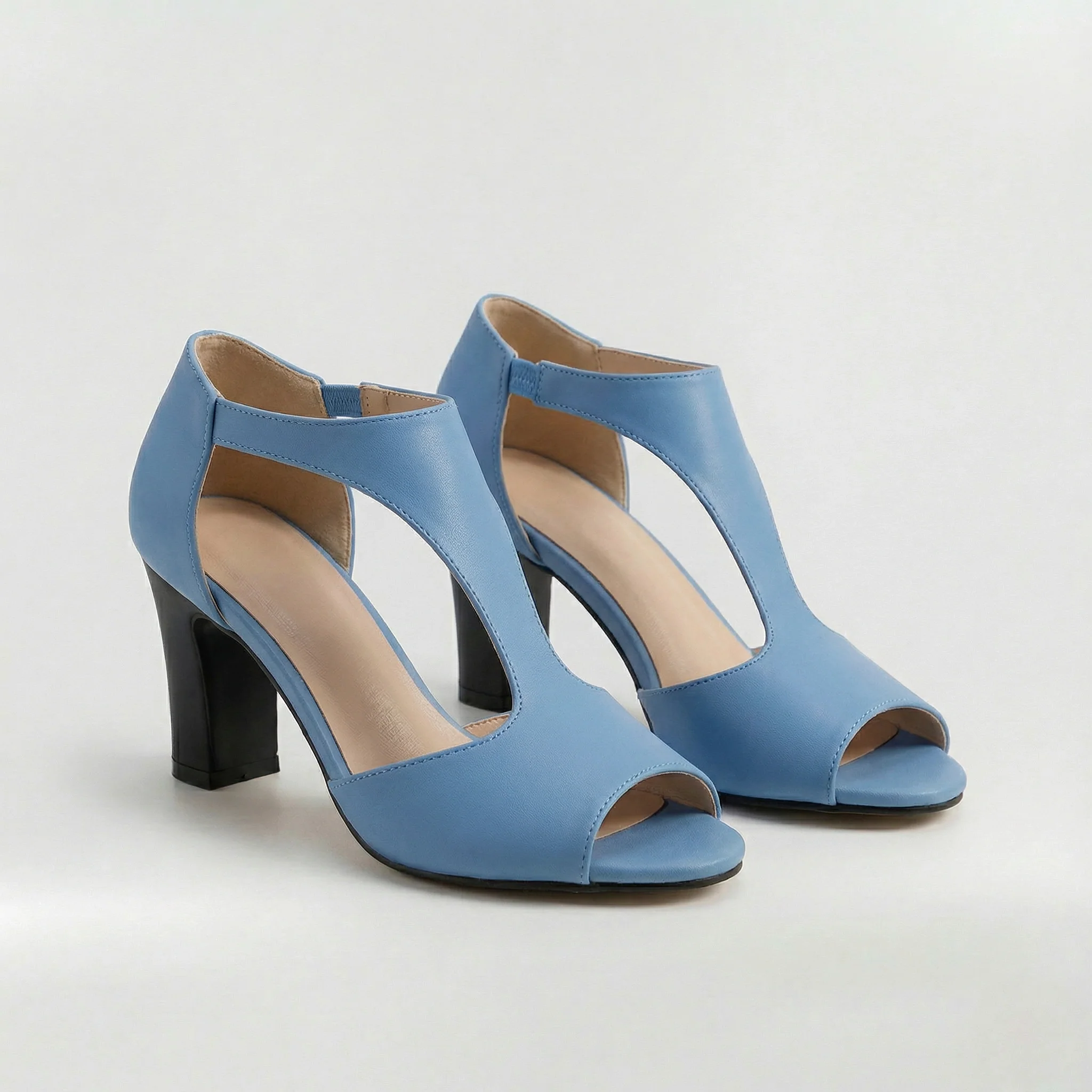 Sandali donna con tacco medio e punta aperta scarpe eleganti da sera e cerimonia - Image 3