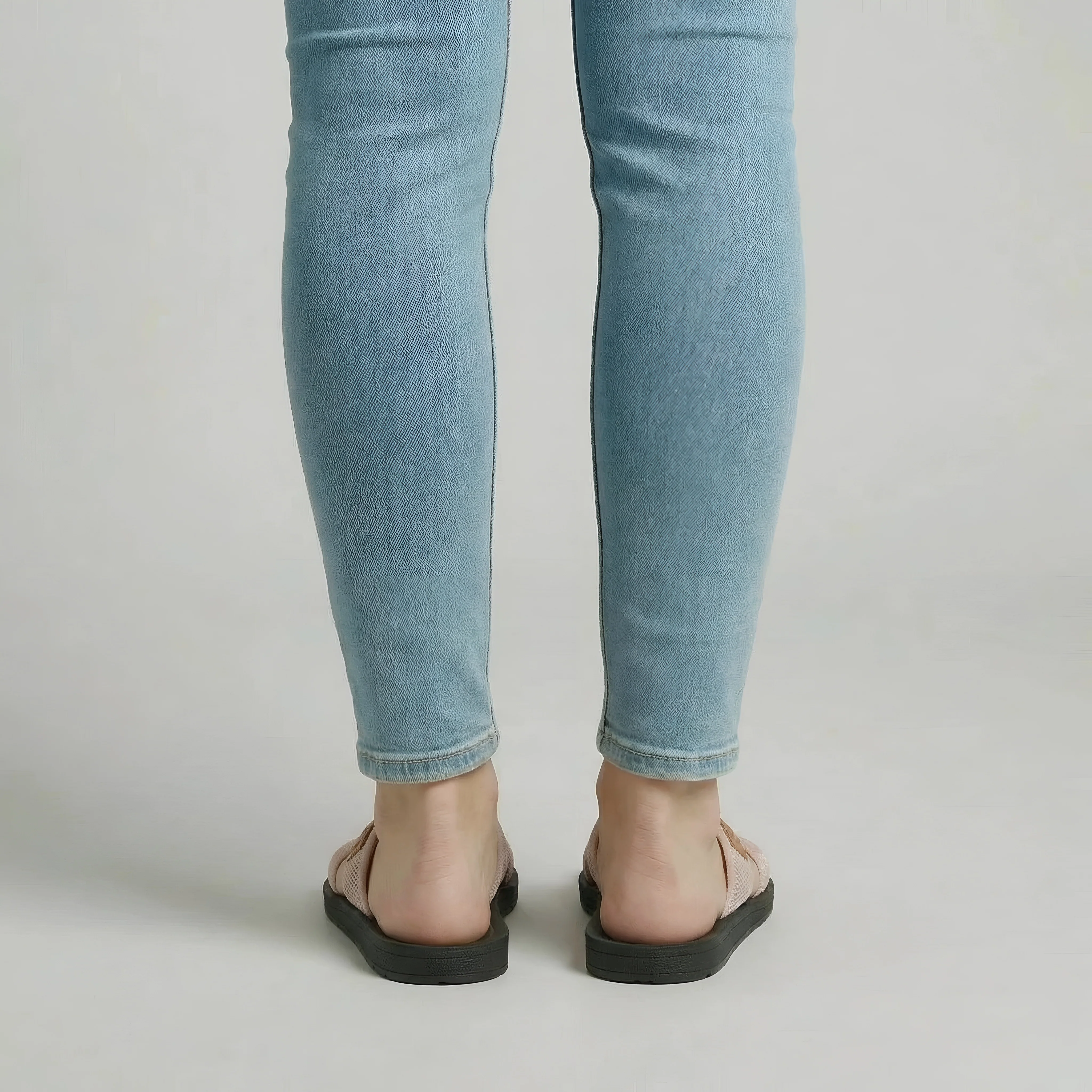 Sandali Donna Infradito Casual con Fasce in Tessuto Ciabatte Estive Suola Gomma - Image 3