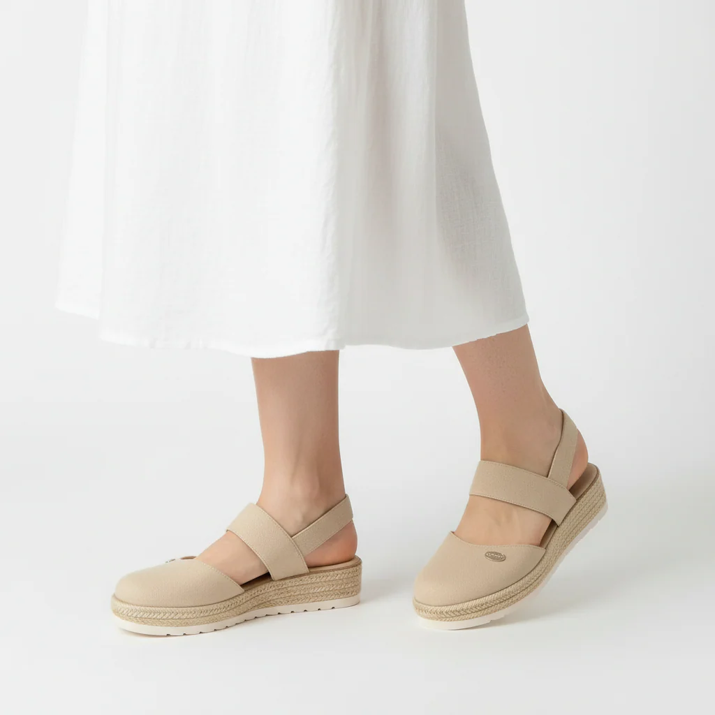 Sandali espadrillas da donna con cinturino e suola platform estiva - Image 10