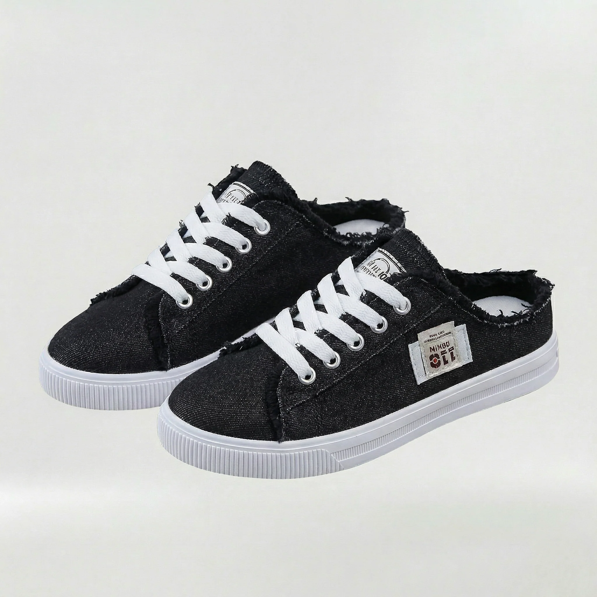 Sneakers Donna Casual in Tela con Lacci Scarpe Basse Estive Comode Senza Tallone - Image 3